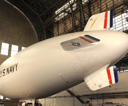 The only manned U.S. Navy airship is introduced to the public during ceremonies at Joint Base McGuire-Dix-Lakehurst, N.J. (U.S. Navy photo by Doug Abbotts)