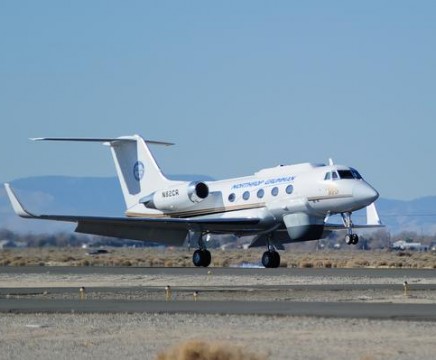 The U.S. Navy completed the first flight of the Multi-Function Active Sensor (MFAS) radar system, the primary sensor on the MQ-4C Broad Area Maritime Surveillance Unmanned Aircraft System (BAMS), on Dec. 16 on a Northrop Grumman surrogate Gulfstream aircraft at a California test site. The MQ-4C BAMS program is on track to deliver initial operating capability to the fleet by fiscal 2015. (Photo courtesy of Northrop Grumman)