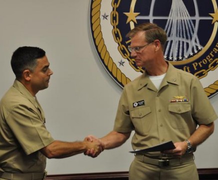 Rear Adm. Gaddis, Capt. Lemmon
