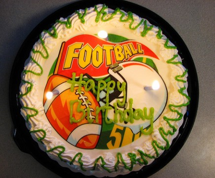 football birthday cake
