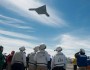 The X-47B after its first carrier flight Tuesday. Photo: Navy
