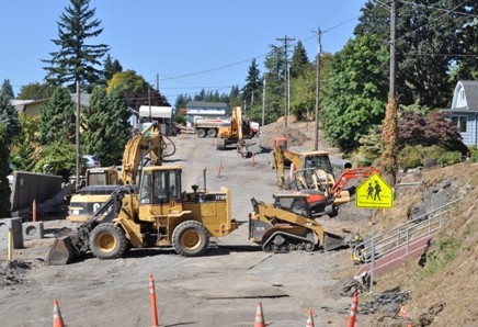 road construction Kalama,_WA