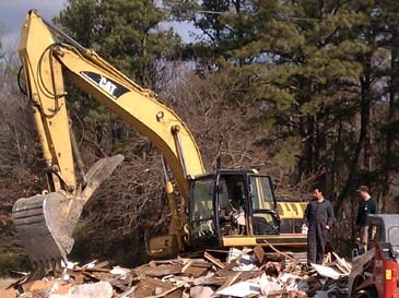 Great Mills houses demolished