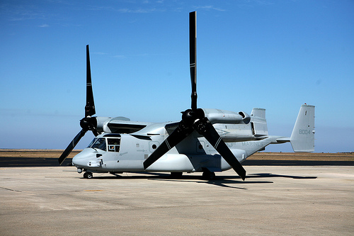 v-22 on ground