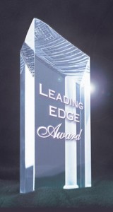 Leading Edge award trophy