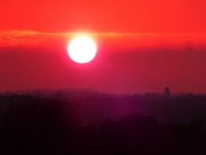red sun