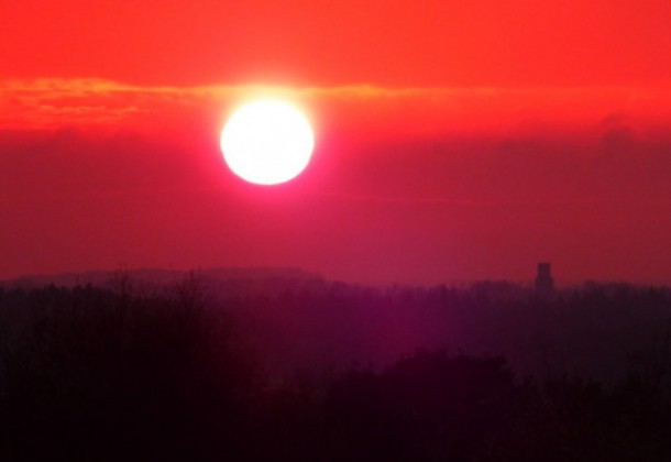 red sun