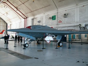 X-47B UCAS-D in hangar