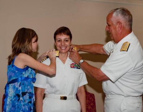 Rear Adm. Cindy "CJ" Jaynes pinning