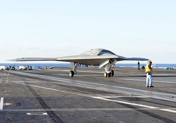 X-47B on the USS Truman