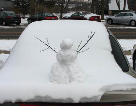 car snowman