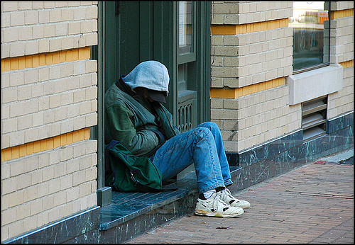 three oaks homeless and cold