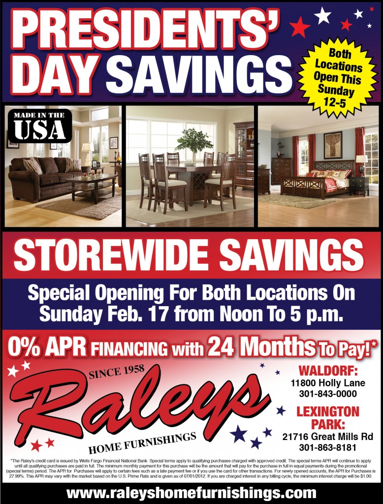 Raley's Furniture President's Day Sale