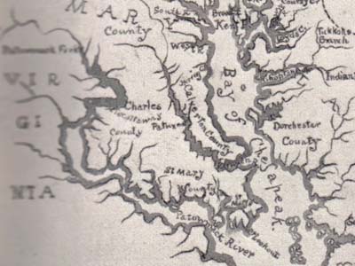 antique maryland map