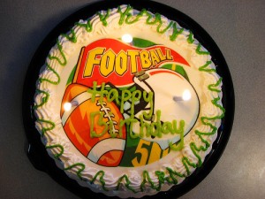 football birthday cake