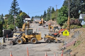 road construction Kalama,_WA