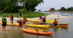 kayaks middle schoolers