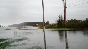 Hurricane Sandy's 1st High Tide on St. George Island Maryland