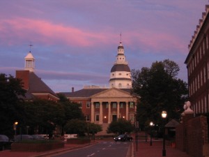 2006_09_19_-_Annapolis_-_Sunset_over_State_House
