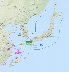 Japan and China Air Defense Identification Zones