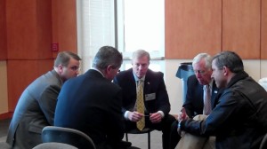 John Bohanan discusses Southern Maryland with federal and Navy officials.