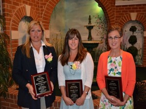 SMECO’s Outstanding Science Teachers of the Year for St. Mary’s County. From left are Kimberle Egbert of Leonardtown High School, Jennifer Dade of Leonardtown Middle School, and Joanne Clapp of Chesapeake Public Charter School.