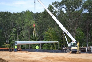 Putting_up_poles_at_the_Sollers_Wharf_Switching_Station_-_4