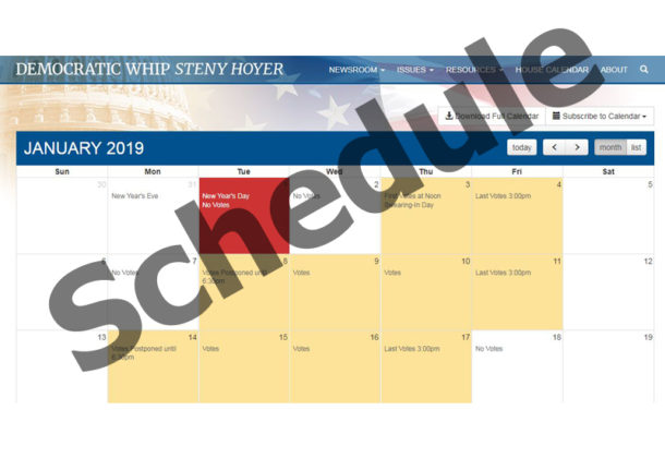 House Floor Schedule