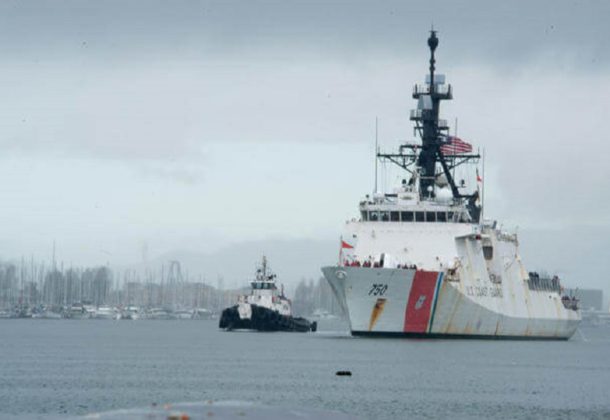 Coast Guard Cutter Performing Operations in Asia