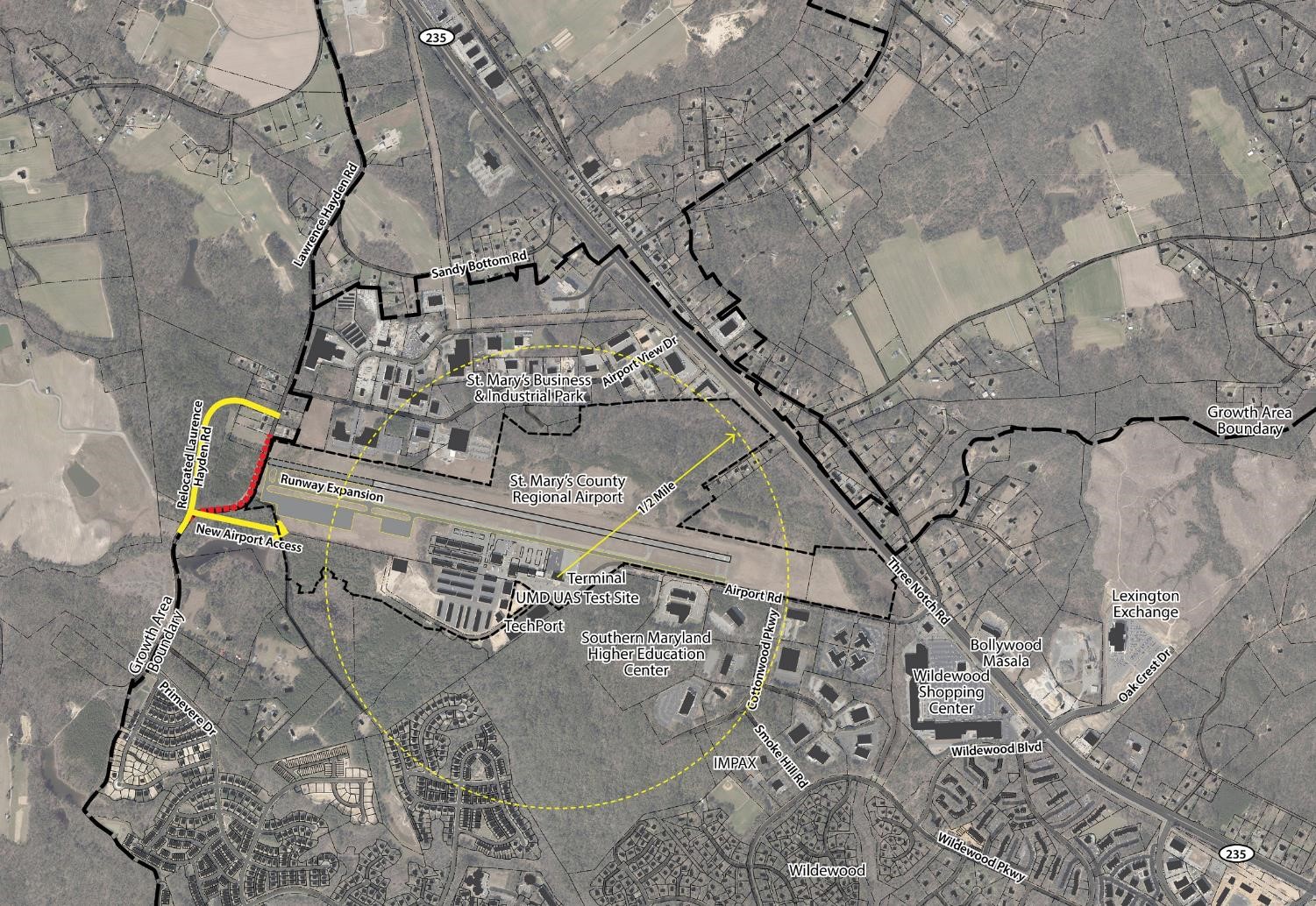 map of Innovation District and surrounds - The Lexington Park Leader